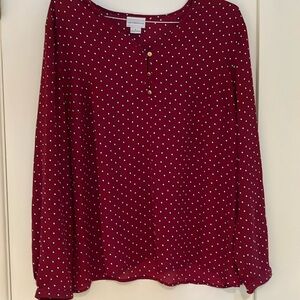 Liz Claiborne Burgundy Blouse NWT (XL)